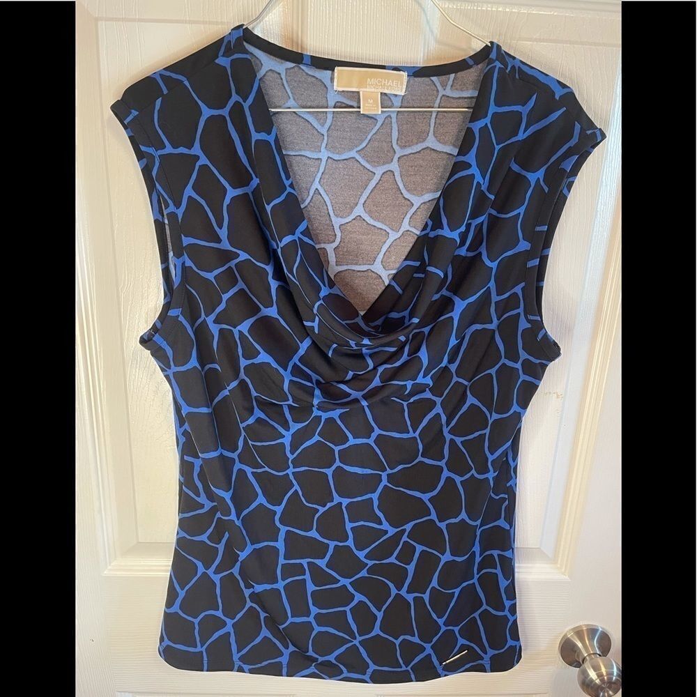 Michael Kors black and blue sleeveless to sz M